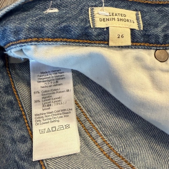 Madewell Womens 26 Pleated Denim Flowy Shorts - Picture 3 of 8